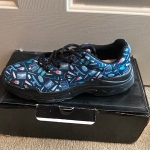 Size 8 , medical themed tennis shoes